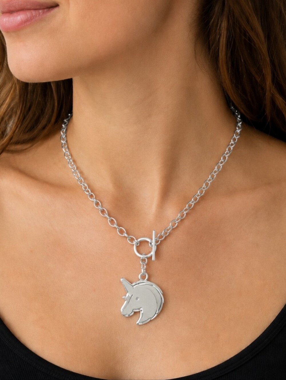 ORIGAMI OWL Unicorn Pendant Toggle Chain Necklace